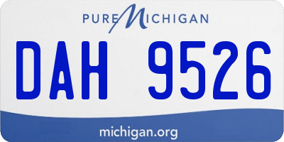 MI license plate DAH9526