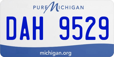MI license plate DAH9529