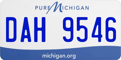 MI license plate DAH9546