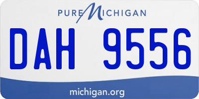 MI license plate DAH9556