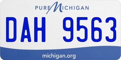 MI license plate DAH9563