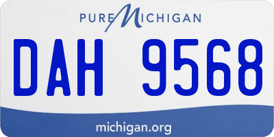 MI license plate DAH9568