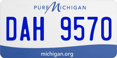 MI license plate DAH9570