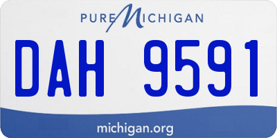 MI license plate DAH9591