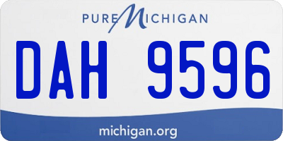 MI license plate DAH9596