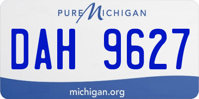 MI license plate DAH9627