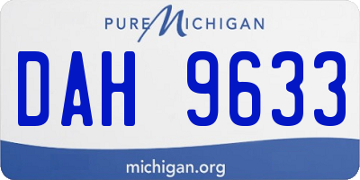 MI license plate DAH9633