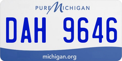 MI license plate DAH9646