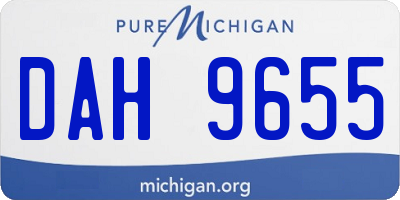 MI license plate DAH9655