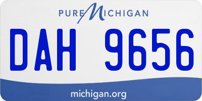 MI license plate DAH9656
