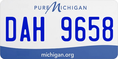 MI license plate DAH9658