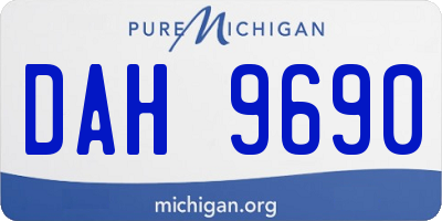 MI license plate DAH9690