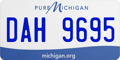 MI license plate DAH9695
