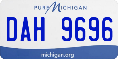 MI license plate DAH9696