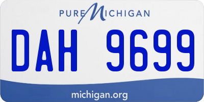 MI license plate DAH9699