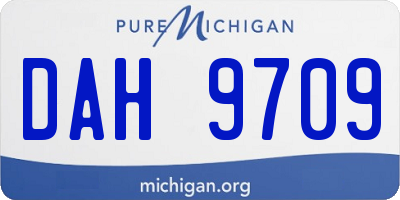 MI license plate DAH9709