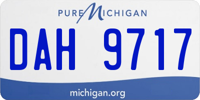 MI license plate DAH9717