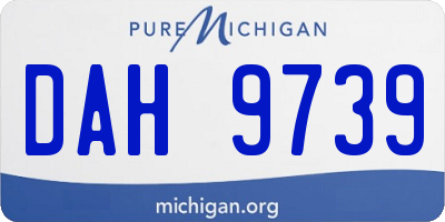 MI license plate DAH9739
