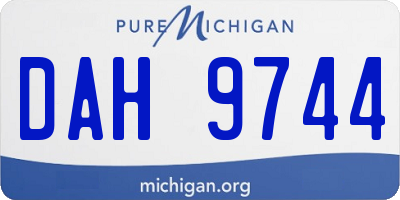 MI license plate DAH9744