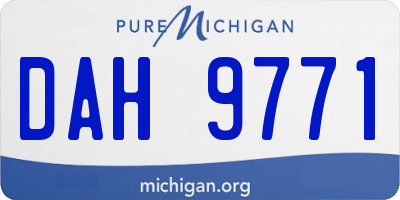 MI license plate DAH9771