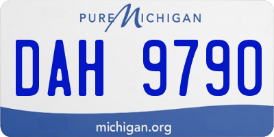 MI license plate DAH9790