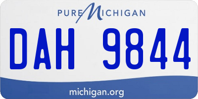 MI license plate DAH9844