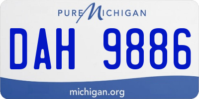 MI license plate DAH9886