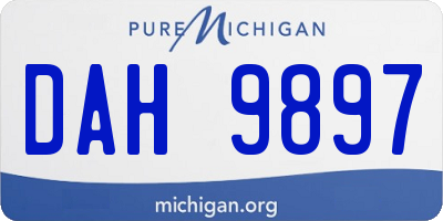 MI license plate DAH9897