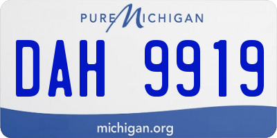 MI license plate DAH9919