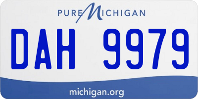 MI license plate DAH9979