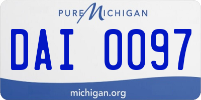MI license plate DAI0097