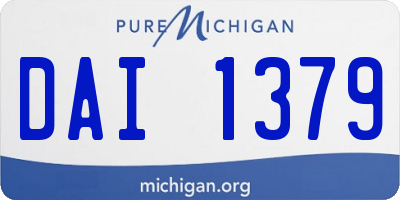 MI license plate DAI1379