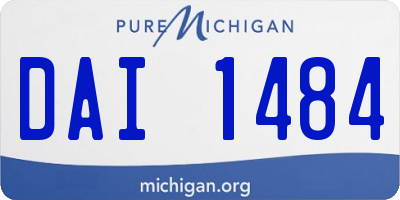 MI license plate DAI1484