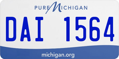 MI license plate DAI1564