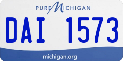 MI license plate DAI1573