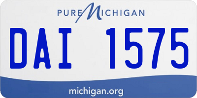 MI license plate DAI1575
