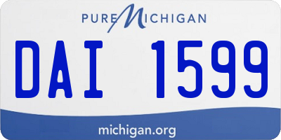 MI license plate DAI1599