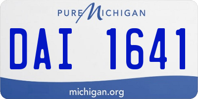 MI license plate DAI1641