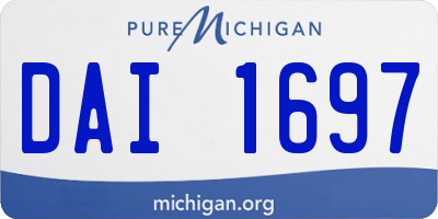 MI license plate DAI1697