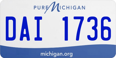 MI license plate DAI1736