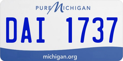 MI license plate DAI1737