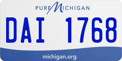 MI license plate DAI1768