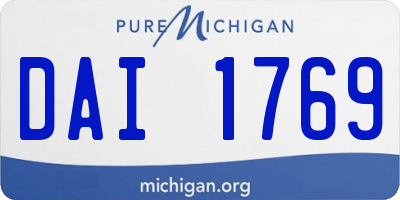 MI license plate DAI1769