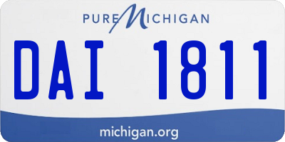 MI license plate DAI1811