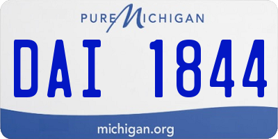 MI license plate DAI1844