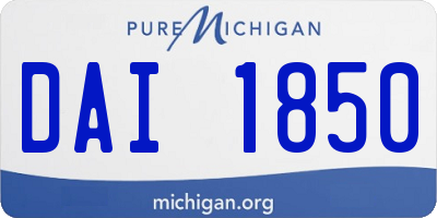 MI license plate DAI1850