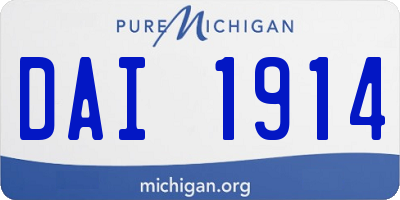 MI license plate DAI1914