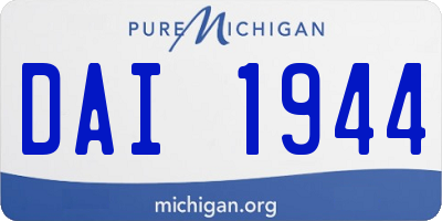 MI license plate DAI1944
