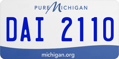 MI license plate DAI2110