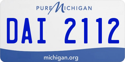 MI license plate DAI2112
